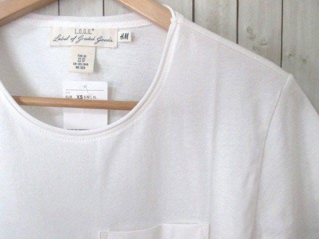 ☆H&M/エイチアンドエム ポケット付き 半袖Tシャツ/メンズ/XS/白☆新品 < ブランド  ☆H&M/エイチアンドエム ポケット付き 半袖Tシャツ/メンズ/XS/白☆新品 < ブランドの