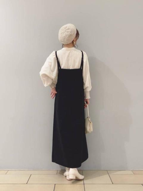 …studio CLIP… エプロン ジャンパースカート 新品 black < ブランド …studio CLIP… エプロン ジャンパースカート 新品 black < ブランドの