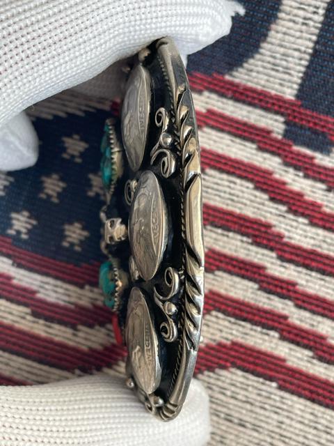 美品 ヴィンテージ インディアンジュエリー ナバホ族 バックル ベルト ターコイズ サンゴ バッファロー old 5セントコイン < 男性ファッション 美品 ヴィンテージ インディアンジュエリー ナバホ族 バックル ベルト ターコイズ サンゴ バッファロー old 5セントコイン < 男性ファッションの