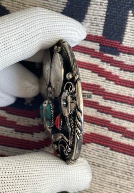 美品 ヴィンテージ インディアンジュエリー ナバホ族 バックル ベルト ターコイズ サンゴ バッファロー old 5セントコイン < 男性ファッション 美品 ヴィンテージ インディアンジュエリー ナバホ族 バックル ベルト ターコイズ サンゴ バッファロー old 5セントコイン < 男性ファッションの