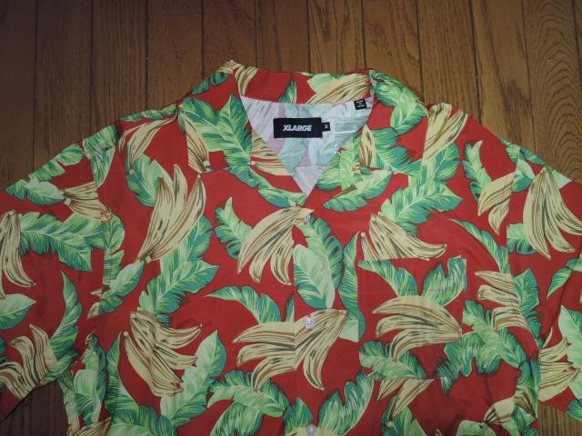 新品 XLARGE エクストララージ アロハシャツ M 赤 バナナ柄 ロゴ レーヨン SS LOGO PRINT BANANA < ブランド  新品 XLARGE エクストララージ アロハシャツ M 赤 バナナ柄 ロゴ レーヨン SS LOGO PRINT BANANA < ブランドの