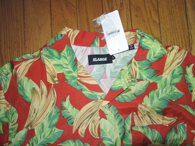 新品 XLARGE エクストララージ アロハシャツ M 赤 バナナ柄 ロゴ レーヨン SS LOGO PRINT BANANA < ブランド  新品 XLARGE エクストララージ アロハシャツ M 赤 バナナ柄 ロゴ レーヨン SS LOGO PRINT BANANA < ブランドの