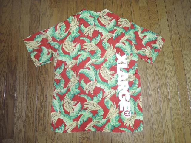 新品 XLARGE エクストララージ アロハシャツ M 赤 バナナ柄 ロゴ レーヨン SS LOGO PRINT BANANA < ブランド  新品 XLARGE エクストララージ アロハシャツ M 赤 バナナ柄 ロゴ レーヨン SS LOGO PRINT BANANA < ブランドの
