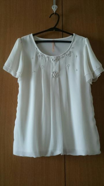 Flor by Rew de Rew☆クリアビジューシフォントップス★フレアスリーブ☆ < ブランド  Flor by Rew de Rew☆クリアビジューシフォントップス★フレアスリーブ☆  < ブランドの