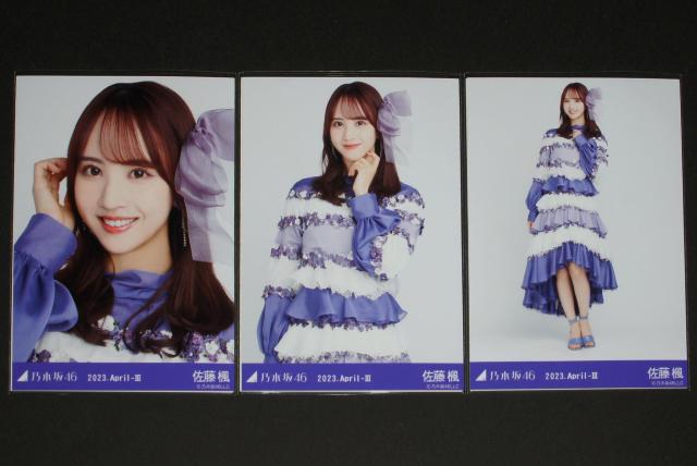 乃木坂46 佐藤楓 生写真3枚コンプ 紅白2022衣装 < タレントグッズ  乃木坂46 佐藤楓 生写真3枚コンプ 紅白2022衣装  < タレントグッズの