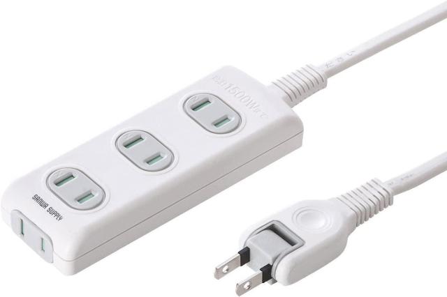 電源タップ 4個口・2P(1m) 火災予防安全 ホコリ防止シャッター 配線しやすいスイングプラグ ネームタグ付き ホワイト < PC本体/周辺機器  電源タップ 4個口・2P(1m) 火災予防安全 ホコリ防止シャッター 配線しやすいスイングプラグ ネームタグ付き ホワイト  < PC本体/周辺機器の