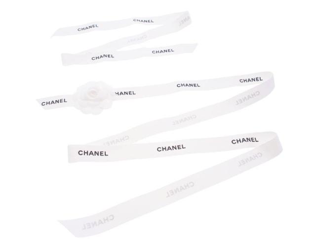 シャネル ラッピング 立体カメリア ステッカー&リボン2本 定番 ホワイト CHANEL【正規品】 < ブランド  シャネル ラッピング 立体カメリア ステッカー&リボン2本 定番 ホワイト CHANEL【正規品】 < ブランドの
