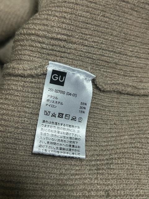 GU ジーユー フロントリボンニットワンピース 長袖 長袖 ベージュ ブラウン M < ブランド  GU ジーユー フロントリボンニットワンピース 長袖 長袖 ベージュ ブラウン M < ブランドの