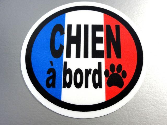 CHIEN a bord/DOG in CARフランス語ステッカー●犬がのってます < ペット/手芸/園芸 CHIEN a bord/DOG in CARフランス語ステッカー●犬がのってます < ペット/手芸/園芸の