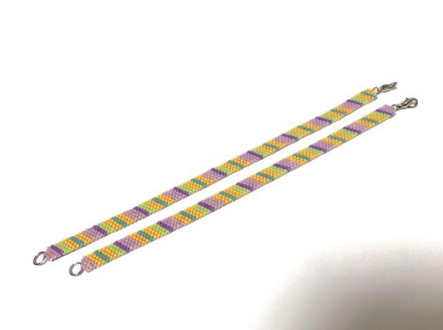 hハンドメイド〓マグネットビーズブレスレット男女ペア〓マルチストライプ < 女性ファッション hハンドメイド〓マグネットビーズブレスレット男女ペア〓マルチストライプ < 女性ファッションの