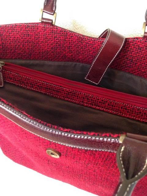プライムミッション◆レッド ツイードチェック トートバッグ < 女性ファッション  プライムミッション◆レッド ツイードチェック トートバッグ < 女性ファッションの