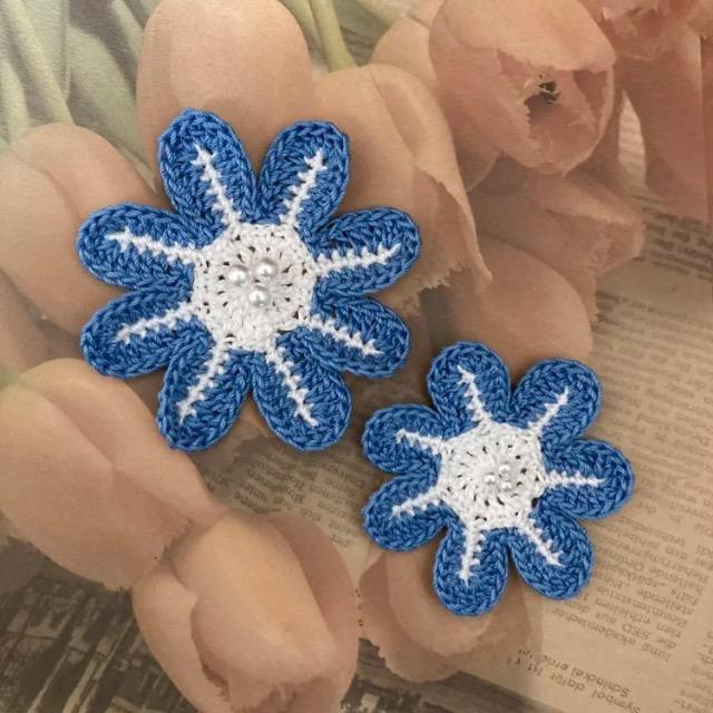 ハンドメイド♪レース編み 大小モチーフ2枚セット < 女性ファッション  ハンドメイド♪レース編み 大小モチーフ2枚セット  < 女性ファッションの