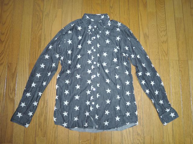 SOPHNET. ソフネット ☆星 ドット柄 デニムシャツ S 長袖 STAR DENIM B.D SHIRT スター 25000 < ブランド  SOPHNET. ソフネット ☆星 ドット柄 デニムシャツ S 長袖 STAR DENIM B.D SHIRT スター 25000  < ブランドの