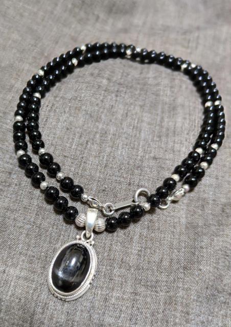 インディアンジュエリー★ブラックスター★オニキス★SLV925★シルバー925★ビーズネックレス★チョーカー★新品未着用★送料無料 < 女性アクセサリー/時計 インディアンジュエリー★ブラックスター★オニキス★SLV925★シルバー925★ビーズネックレス★チョーカー★新品未着用★送料無料 < 女性アクセサリー/時計の