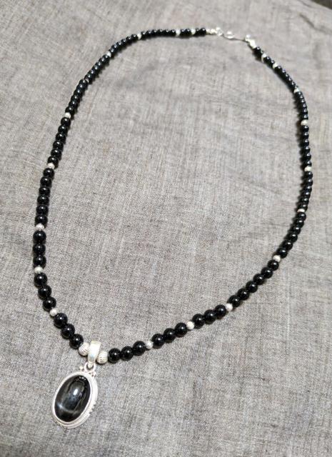 インディアンジュエリー★ブラックスター★オニキス★SLV925★シルバー925★ビーズネックレス★チョーカー★新品未着用★送料無料 < 女性アクセサリー/時計 インディアンジュエリー★ブラックスター★オニキス★SLV925★シルバー925★ビーズネックレス★チョーカー★新品未着用★送料無料 < 女性アクセサリー/時計の