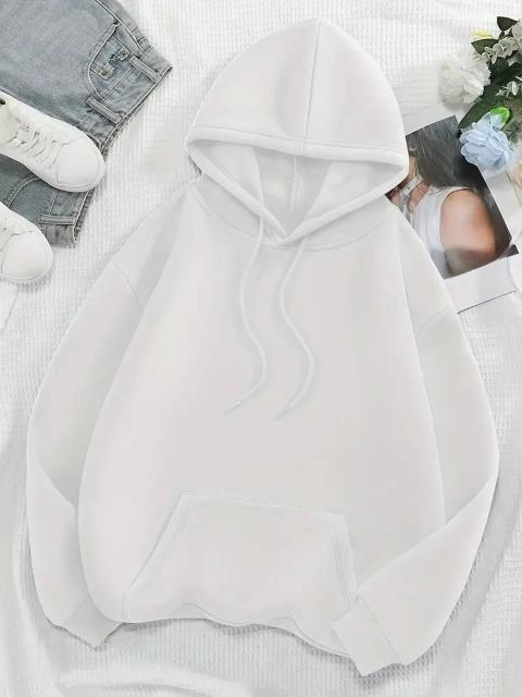 超お買い得2490円★ユニーク文字プリント付き女性用コージーフリース裏地フーディー秋冬用 USAサイズS(日本サイズL)白 < 女性ファッション  超お買い得2490円★ユニーク文字プリント付き女性用コージーフリース裏地フーディー秋冬用 USAサイズS(日本サイズL)白 < 女性ファッションの