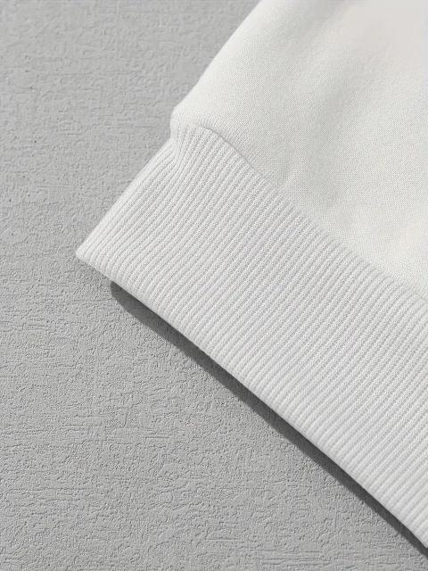 超お買い得2490円★ユニーク文字プリント付き女性用コージーフリース裏地フーディー秋冬用 USAサイズS(日本サイズL)白 < 女性ファッション  超お買い得2490円★ユニーク文字プリント付き女性用コージーフリース裏地フーディー秋冬用 USAサイズS(日本サイズL)白 < 女性ファッションの