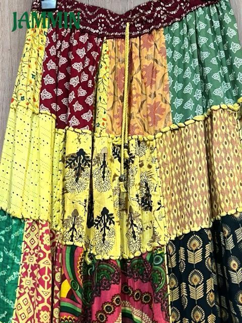 パッチワークロングスカート アジアン ヒッピー エスニック パッチワーク < 女性ファッション パッチワークロングスカート アジアン ヒッピー エスニック パッチワーク < 女性ファッションの