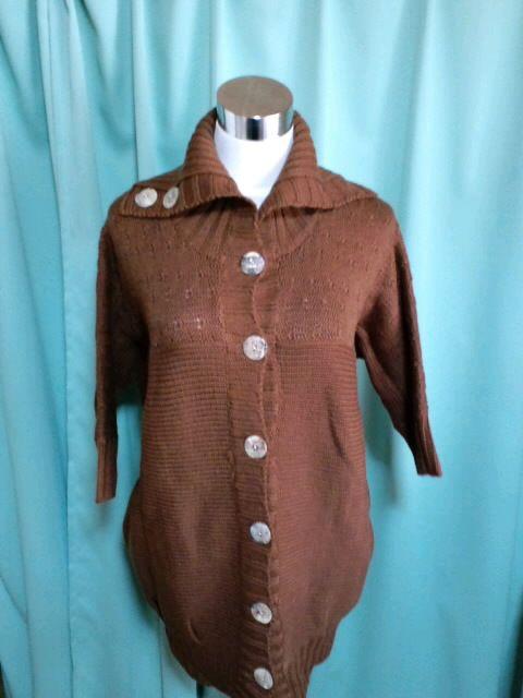 七分袖ロングニットブラウン < 女性ファッション  七分袖ロングニットブラウン  < 女性ファッションの