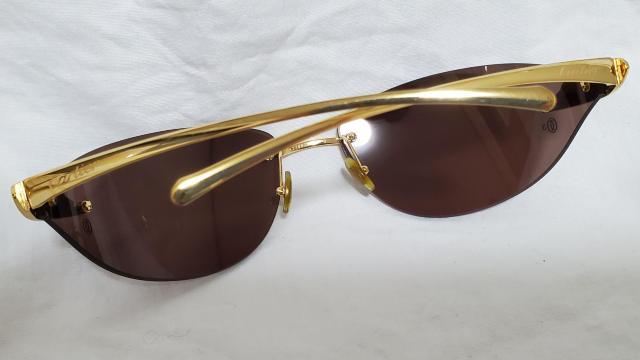 正規 極美 レア カルティエ パンテール パンサーメタルフレーム サングラス 黒茶 ロゴ シャイニーゴールドフィニッシュ ガクト着 < ブランド  正規 極美 レア カルティエ パンテール パンサーメタルフレーム サングラス 黒茶 ロゴ シャイニーゴールドフィニッシュ ガクト着 < ブランドの