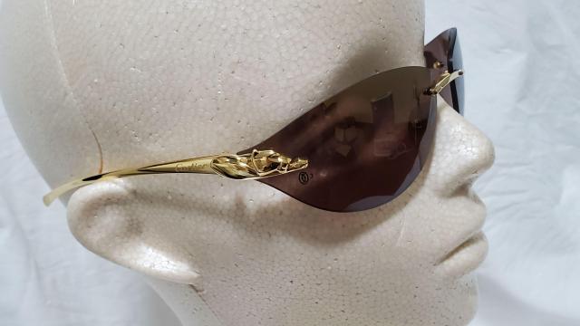 正規 極美 レア カルティエ パンテール パンサーメタルフレーム サングラス 黒茶 ロゴ シャイニーゴールドフィニッシュ ガクト着 < ブランド  正規 極美 レア カルティエ パンテール パンサーメタルフレーム サングラス 黒茶 ロゴ シャイニーゴールドフィニッシュ ガクト着 < ブランドの