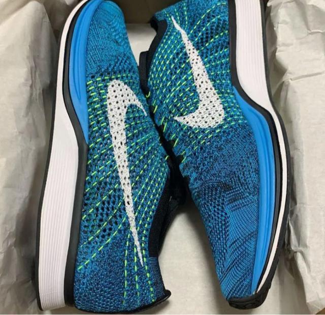NIKE FLYKNIT RACER Blue Cactus 28.5cm < ブランド  NIKE FLYKNIT RACER Blue Cactus 28.5cm < ブランドの