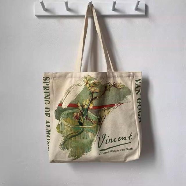 バッグ 鞄 ゴッホ キャンバス トートバッグ 芸術 プリント 男女兼用 通学 通勤 大容量 < 女性ファッション  バッグ 鞄 ゴッホ キャンバス トートバッグ 芸術 プリント 男女兼用 通学 通勤 大容量 < 女性ファッションの