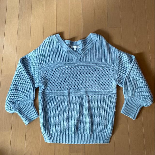 THE SHOP TK ブルー系ニットセーター/サイズM/レディース冬服 < 女性ファッション  THE SHOP TK ブルー系ニットセーター/サイズM/レディース冬服  < 女性ファッションの