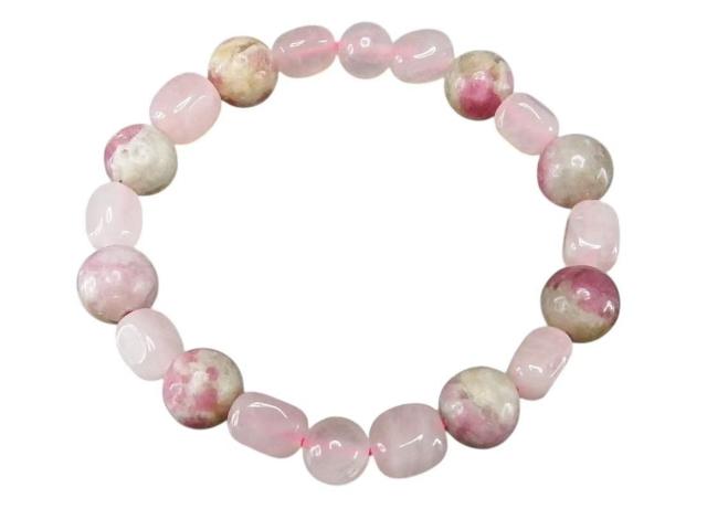 一点物ピンクトルマリン約10mmローズクォーツデザインブレスレット902-037Ra < 女性アクセサリー/時計 一点物ピンクトルマリン約10mmローズクォーツデザインブレスレット902-037Ra < 女性アクセサリー/時計の