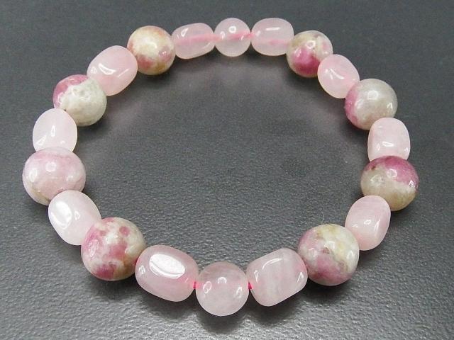 一点物ピンクトルマリン約10mmローズクォーツデザインブレスレット902-037Ra < 女性アクセサリー/時計 一点物ピンクトルマリン約10mmローズクォーツデザインブレスレット902-037Ra < 女性アクセサリー/時計の
