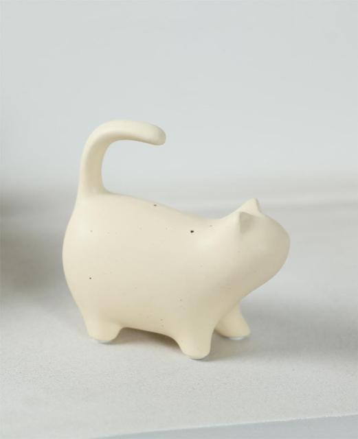 陶器猫 オブジェ 猫フォルム 置物 大タイプ リビング 人気デザイン < インテリア/ライフ 陶器猫 オブジェ 猫フォルム 置物 大タイプ リビング 人気デザイン < インテリア/ライフの