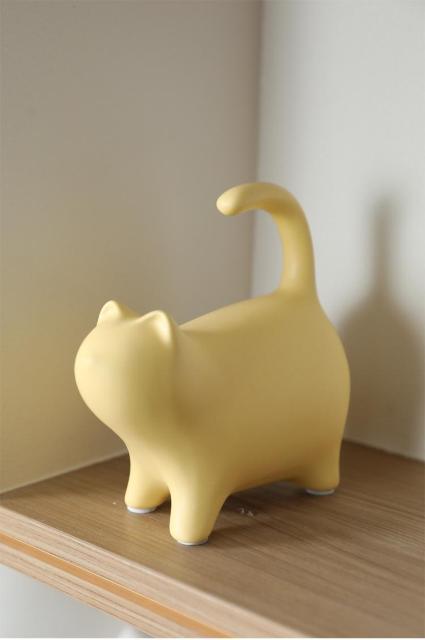 陶器猫 オブジェ 猫フォルム 置物 大タイプ リビング 人気デザイン < インテリア/ライフ 陶器猫 オブジェ 猫フォルム 置物 大タイプ リビング 人気デザイン < インテリア/ライフの