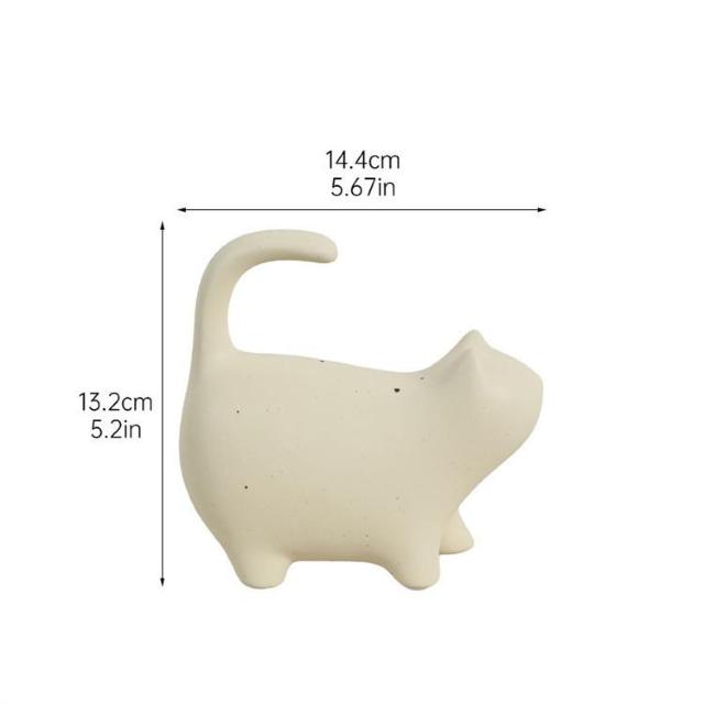陶器猫 オブジェ 猫フォルム 置物 大タイプ リビング 人気デザイン < インテリア/ライフ 陶器猫 オブジェ 猫フォルム 置物 大タイプ リビング 人気デザイン < インテリア/ライフの