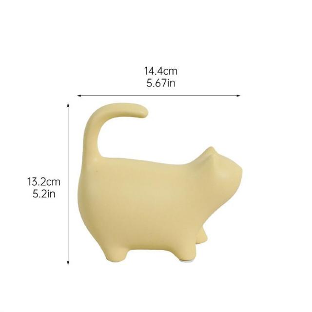 陶器猫 オブジェ 猫フォルム 置物 大タイプ リビング 人気デザイン < インテリア/ライフ 陶器猫 オブジェ 猫フォルム 置物 大タイプ リビング 人気デザイン < インテリア/ライフの