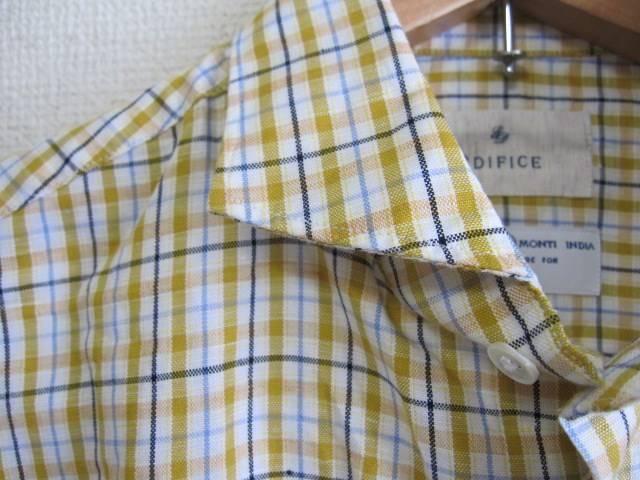 □EDIFICE/エディフィス リネン コットンチェック 長袖シャツ/メンズ44☆新品 < ブランド  □EDIFICE/エディフィス リネン コットンチェック 長袖シャツ/メンズ44☆新品 < ブランドの