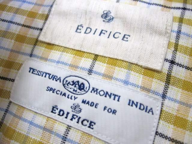 □EDIFICE/エディフィス リネン コットンチェック 長袖シャツ/メンズ44☆新品 < ブランド  □EDIFICE/エディフィス リネン コットンチェック 長袖シャツ/メンズ44☆新品 < ブランドの