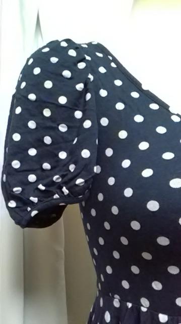 (ム)UNIQLO/ ユニクロ・ドット柄ワンピース(ネイビー) < ブランド  (ム)UNIQLO/ ユニクロ・ドット柄ワンピース(ネイビー) < ブランドの