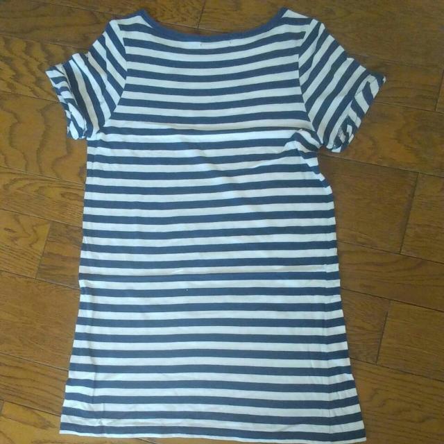 earth music&ecology ネイビーとホワイトのボーダー Sサイズ 美品 < ブランド  earth music&ecology ネイビーとホワイトのボーダー Sサイズ 美品 < ブランドの