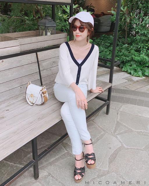 MICOAMERI☆バイカラーカーディガン☆ホワイト×ネイビー☆超美品 < ブランド MICOAMERI☆バイカラーカーディガン☆ホワイト×ネイビー☆超美品 < ブランドの