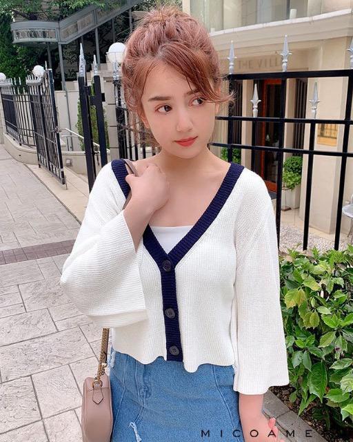 MICOAMERI☆バイカラーカーディガン☆ホワイト×ネイビー☆超美品 < ブランド MICOAMERI☆バイカラーカーディガン☆ホワイト×ネイビー☆超美品 < ブランドの