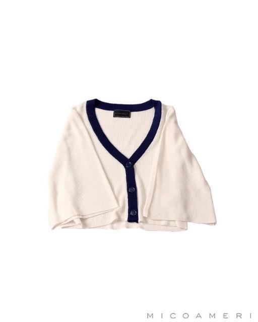 MICOAMERI☆バイカラーカーディガン☆ホワイト×ネイビー☆超美品 < ブランド MICOAMERI☆バイカラーカーディガン☆ホワイト×ネイビー☆超美品 < ブランドの