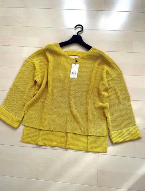 新品 E hyphen world gallery バックテープVラインプルオーバー ニット フリーサイズ < ブランド  新品 E hyphen world gallery バックテープVラインプルオーバー ニット フリーサイズ < ブランドの