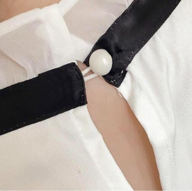 新品☆ワンピース ミニ ツイード リボン Aライン 白 ホワイト < 女性ファッション  新品☆ワンピース ミニ ツイード リボン Aライン 白 ホワイト < 女性ファッションの