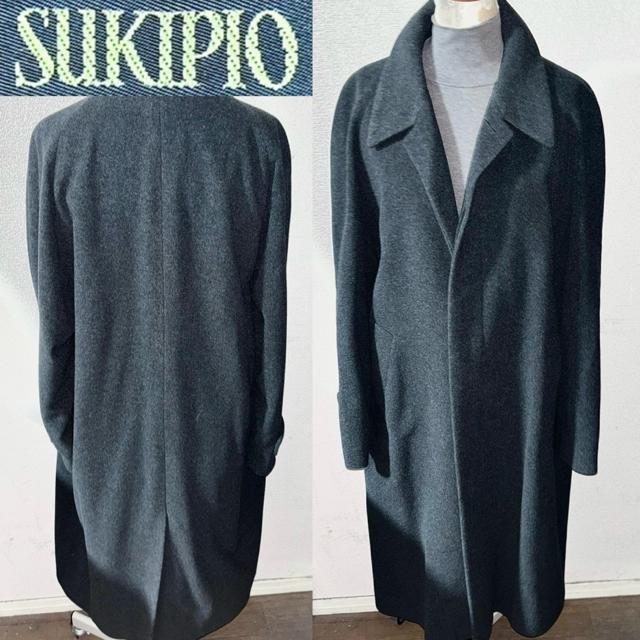 新品 近い 美品 SUKIPIO 高級 カシミヤ 起毛 ロングコート L ビジネス スーツ テーラード ジャケット 冬 アウター < 男性ファッション 新品 近い 美品 SUKIPIO 高級 カシミヤ 起毛 ロングコート L ビジネス スーツ テーラード ジャケット 冬 アウター < 男性ファッションの