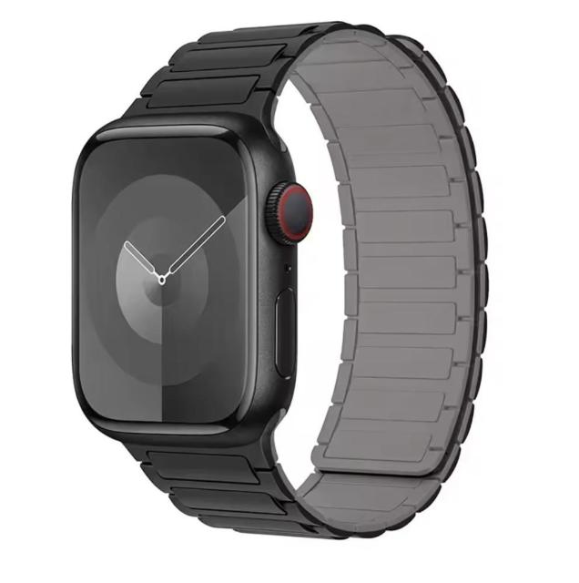 Apple Watch 11 10 バンド マグネット ベルト ブラック×グレー アップルウォッチ ベルト スポーツ 49mm < 家電/AV Apple Watch 11 10 バンド マグネット ベルト ブラック×グレー アップルウォッチ ベルト スポーツ 49mm < 家電/AVの