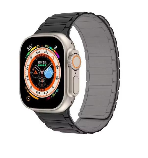 Apple Watch 11 10 バンド マグネット ベルト ブラック×グレー アップルウォッチ ベルト スポーツ 49mm < 家電/AV Apple Watch 11 10 バンド マグネット ベルト ブラック×グレー アップルウォッチ ベルト スポーツ 49mm < 家電/AVの
