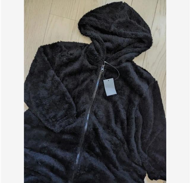 120★もこもこフリースルームウェア★ゆったりつなぎ★ブラック★新品★送料無料 < キッズ/ベビー 120★もこもこフリースルームウェア★ゆったりつなぎ★ブラック★新品★送料無料 < キッズ/ベビーの