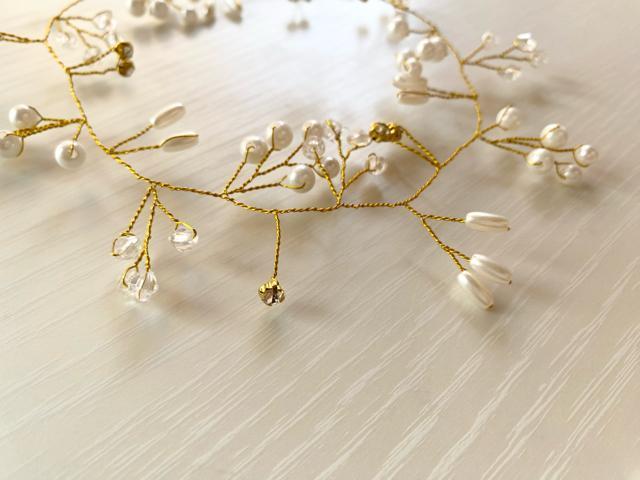 パールキラキラ ゴールド ヘアアクセ 結婚式 二次会 パーティ < 女性アクセサリー/時計 パールキラキラ ゴールド ヘアアクセ 結婚式 二次会 パーティ < 女性アクセサリー/時計の