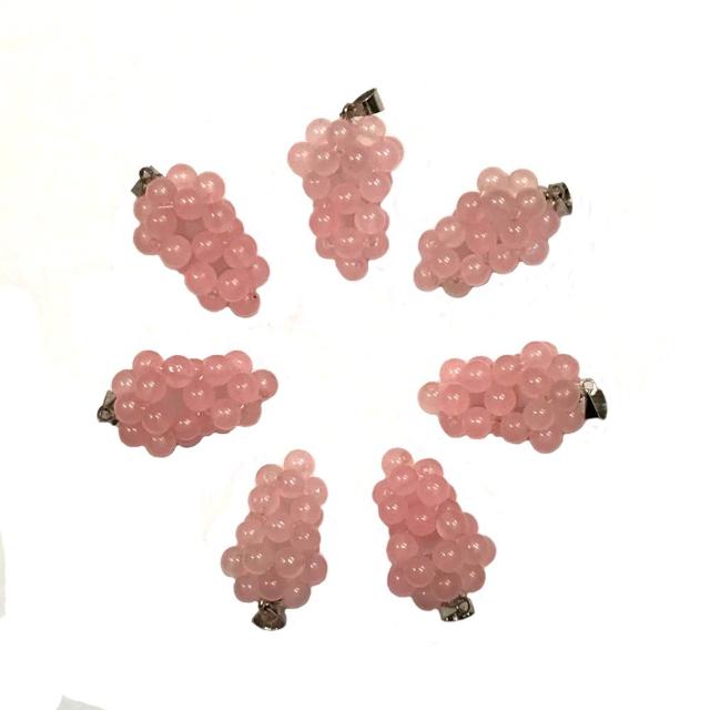 送料無料☆ローズクォーツの葡萄☆ネックレス(1個) < 女性アクセサリー/時計  送料無料☆ローズクォーツの葡萄☆ネックレス(1個) < 女性アクセサリー/時計の