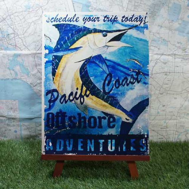 新品【ブリキ看板】Fishing/釣り Pacific Coast Offshore Adventures -Nostalgic- < ホビー  新品【ブリキ看板】Fishing/釣り Pacific Coast Offshore Adventures -Nostalgic-  < ホビーの